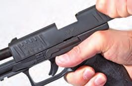 Do not obstruct the ejection port because doing so can interfere with the proper ejection of a cartridge.