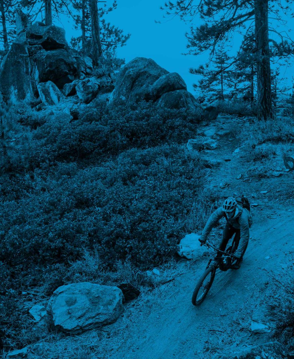 OVERVIEW Lake Tahoe is an iconic destination for mountain biking. With crystal blue waters surrounded by mountain peaks on all sides, the area is one of the most scenic places you ll ever ride.