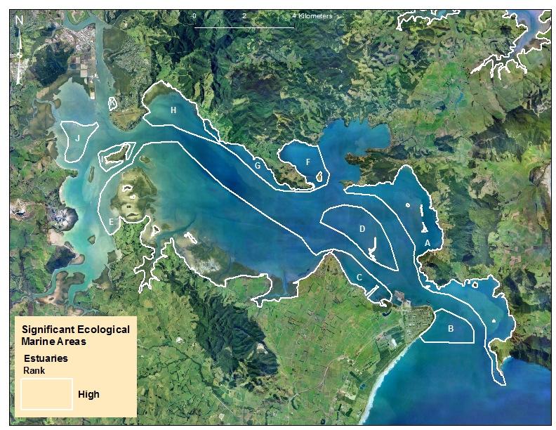 Significant Ecological Marine Area Assessment Sheet Name: Whangarei arbour Marine Values Summary: Whangarei arbour as a whole estuarine system has an important array of ecological values.