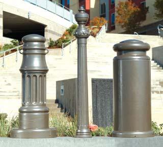 CB-D CB-A CB-C CB-B CB-B Detail New Cast Bollard Designs CB-E CB-P CB-G The CB-E, and CB-G cast bollards are an excellent