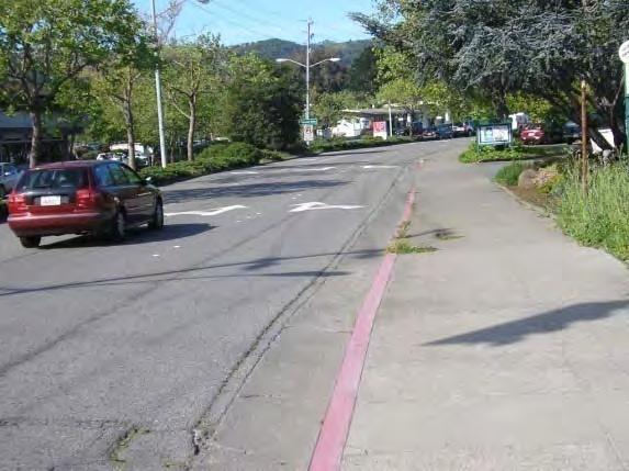 outside traffic lanes between Camino Alto and Lomita Avenue since many bicyclists travel between the Mill Valley- Sausalito pathway and Camino Alto, and vice-versa.