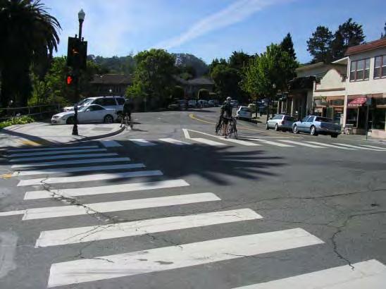 Ideally the climbing lanes should be seven feet wide, or a minimum of five feet. The pedestrian path should be a minimum of four feet, and ideally five to six feet. 2. Install SHARE THE ROAD signs. 3.