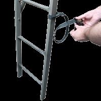 Never use this ladder stand on dead, leaning, diseased or loose barked trees.