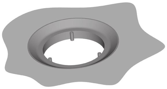 Do not use the threaded inserts go to method described in step 3F to complete the installation. Fig. 3: Shallow Ring without Threaded Inserts Fig. 4: Deep Set Ring without Threaded Inserts 3b.