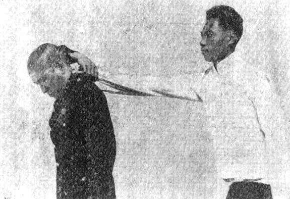 Paragraph 1 HOU TUO ZHOU: Propping up an elbow from the rear.