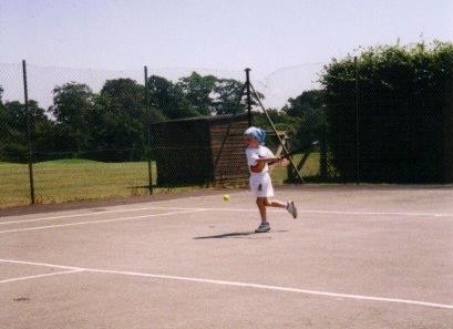 JOE THE TENNIS PLAYER Aged 6 at Graves Tennis & Leisure Centre, Sheffield