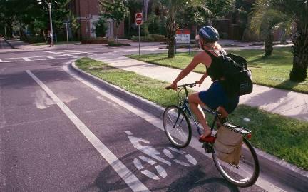 sidewalks Cities with more bike lanes