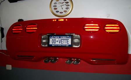 Red Tail & license plate lamps are illuminated Includes wall bracket $2000 Call Bruce at 716-864-8459 Car Capsule Like New -