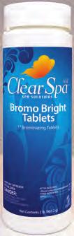 Tablets are designed to dissolve slowly in spa feeders....case Qty. CSBR015... 12 x 1.5lb. ph Plus Gently raises ph levels, improving the effectiveness of sanitizers and spa water comfort....case Qty. CSSA002.