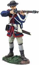CLASH OF EMPIRES We continue to add new poses to our Clash of Empires range with three new Colonial Militia figures in skirmishing poses.