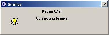Mixer System, this will start the program and the following splash screen will be