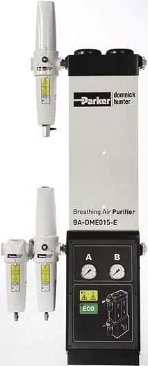 Breathing Air Purifiers with CO / CO2 reduction 5 6 Model shown BA-DME015-E 4 3 1 2 1 2 3 GRADE AO General Purpose Coalescing Filter Particulate down to 1 micron, including water and oil aerosols