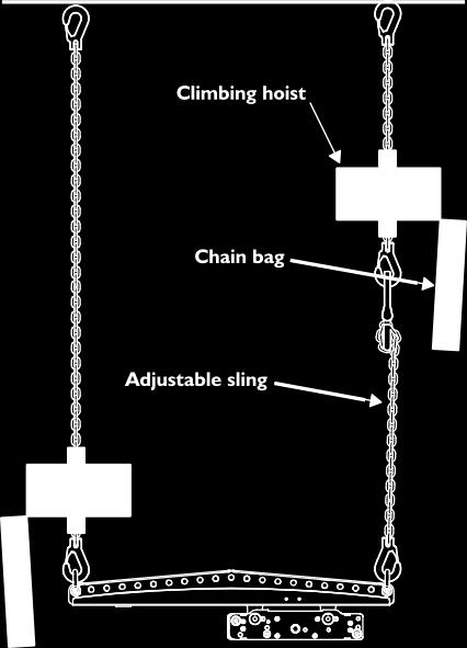 K1-BPCHAIN adjustable sling to prevent the chain bag from hanging in