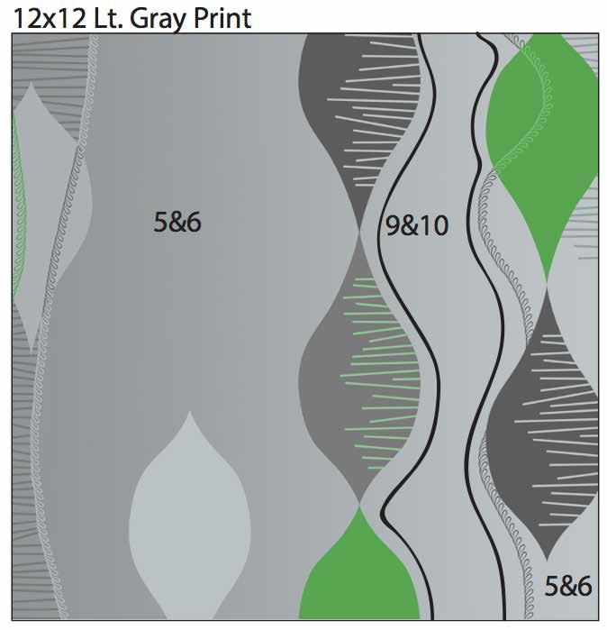 June 2017 Pattern Play Page 2 5 1. Place one 12x12 White Print into the trimmer with the largest green graphic on the right; trim at 7.5. Rotate the 7.