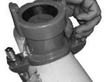 Also apply a thin coat of lubricant to the beveled portion of the plain end of pipe or the spigot end of the fitting.