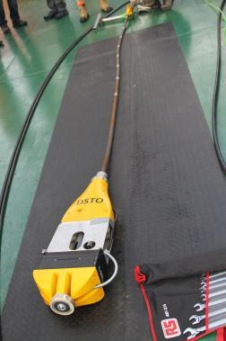 While the DSTO ROV was being reconfigured a vigorous debate weighed the pros and cons of leaving the mechanical scanning sonar on board the vehicle 9.