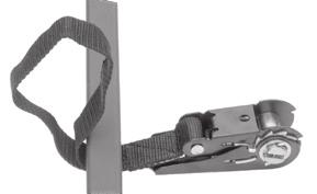 requirements. Once adjustments have been made, you must retighten the wingnut bolt prior to use. STEP 4: Locate the looped ratchet strap (K) (refer to Figure 1).