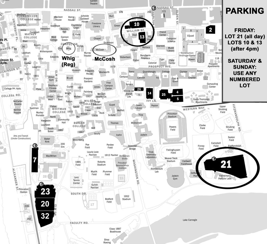 On-Campus Parking Map NOTE: There will NOT be a shuttle to the off-campus