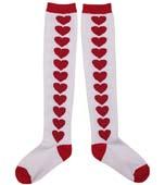 00 W14N920 tights W14N930 knee high socks charcoal/cream- stars and stripes red/light grey- hearts Size XS(2-3) S(4-5)