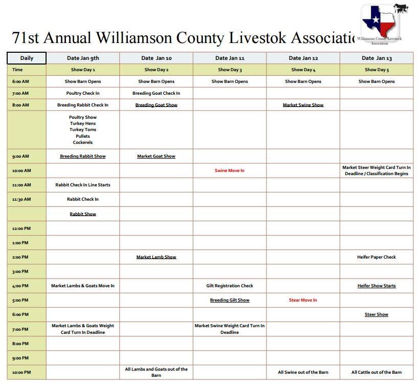 Williamson County Expo Center Information (512)