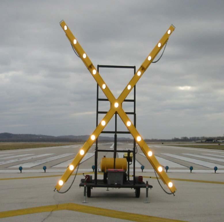 Marking Closed Runways Portable Lighted X s equipment is common at U.S.