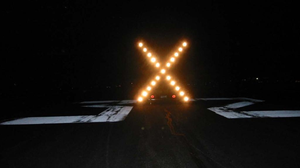 Marking Closed Runways Lighted X s are very effective during low visibility conditions and at