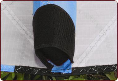 ABC Strut Protection: ABC guard cloth pockets with enlarged Velcro fastenings protect the strut ends from abrasion and keeps the bladders locked in