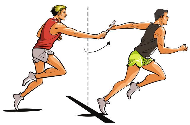 RELAY GUIDE FOR THE RELAY: RELAY RACES: In the takeover zone it s the position of the baton that matters as to whether it s in or out of the take-over zone, it s