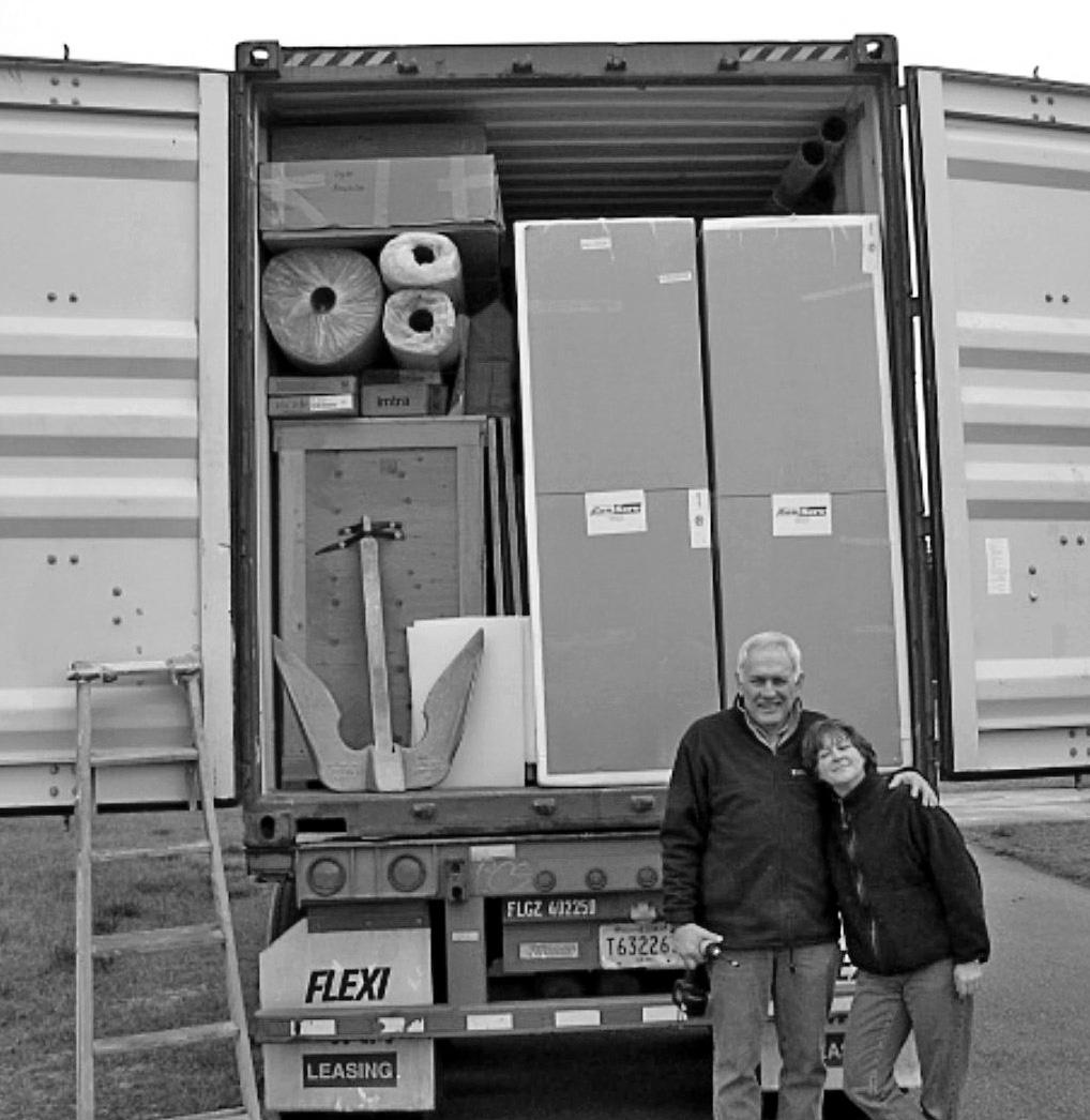 The first container of parts on it s way to New Zealand builder. The yard was located about 45 minutes south of Auckland. The owner was very pleasant.