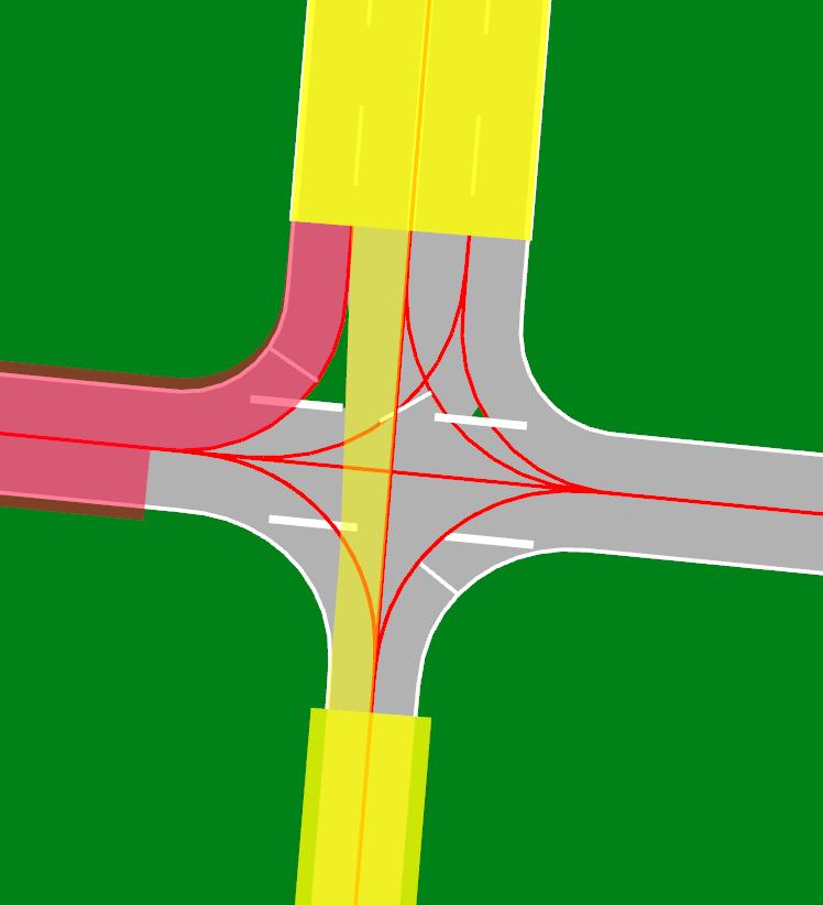 2.3 Junctions Junctions are necessary at any place where an ambiguity of connections would arise. This means also that no roads may overlap on the same level (i.e. not mentioning bridges etc.