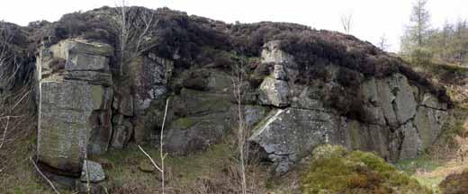 62 North York Moors Captain Cook's Area 63 Cooks Quarry 43 44 46 47 48 49 50 51 52 53 46 47 48 49 Cook s Quarry N Approx 100m Cook s Crag Cook s Quarry The first climb is to be found on the small