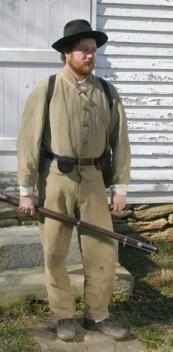 This early pattern uniform was not in use long in the cavalry regiments.