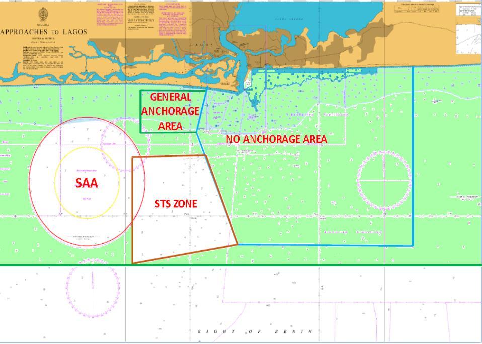 Chart 2: West Africa Safe Anchorage Area (SAA) Maritime Exclusion Zone (MEZ) Ship-to-ship