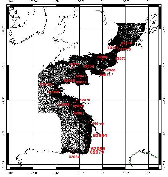 1. The Atlantic and Mediterranean configurations 92757 nodes SHOM