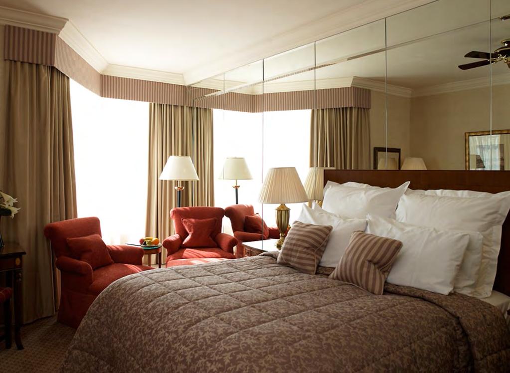 Hotel Features The Eden Parkland-facing rooms are spacious and luxuriously appointed.