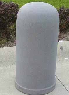 Photo D: Close-up view of the CBP Decorative Plastic Bollard Cover.
