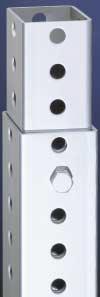 Western Canada Products Ltd. TELESPAR SIGN SUPPORT SYSTEM Square posts with 7/16 pre-punched holes 1 on centre. All sizes telescoping for ease of installation.