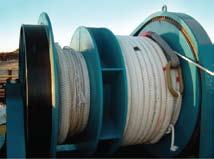 WEIGHT SAVINGS when you re working offshore. TRACTION WINCHES: The DPX Advantage HMPE fibers typically have a low coefficient of friction (CoF), limiting their use in traction winches and capstans.