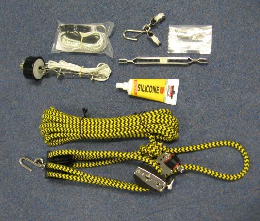 Wires & lines / Part bag & trampoline Wires. Shrouds with adjuster cover. Trapeze wires 3. Forestay 3 4 4.