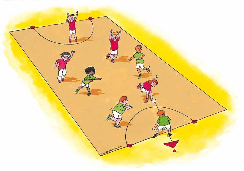 Striking and fielding games... Catch them out 2 How to play Two teams of four to five including a goalkeeper. Pitch with two wide goals.