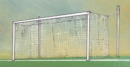 2.44m (8ft) 7.32m (8yds) Goals Goals must be placed on the centre of each goal line.
