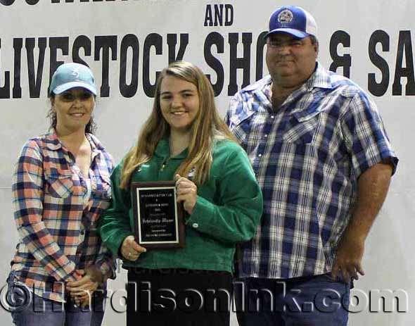 The SRF awarded a $500 scholarship check to Whitney Stemple of Dixie Sr. FFA.
