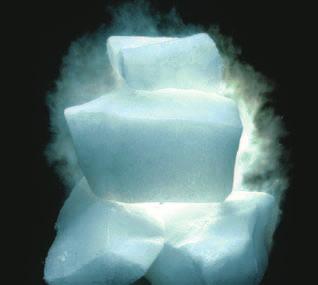 Sublimation: Solid to Gas The solid in Figure 6 is dry ice. Dry ice is carbon dioxide in a solid state. It is called dry ice because instead of melting into a liquid, it goes through sublimation.