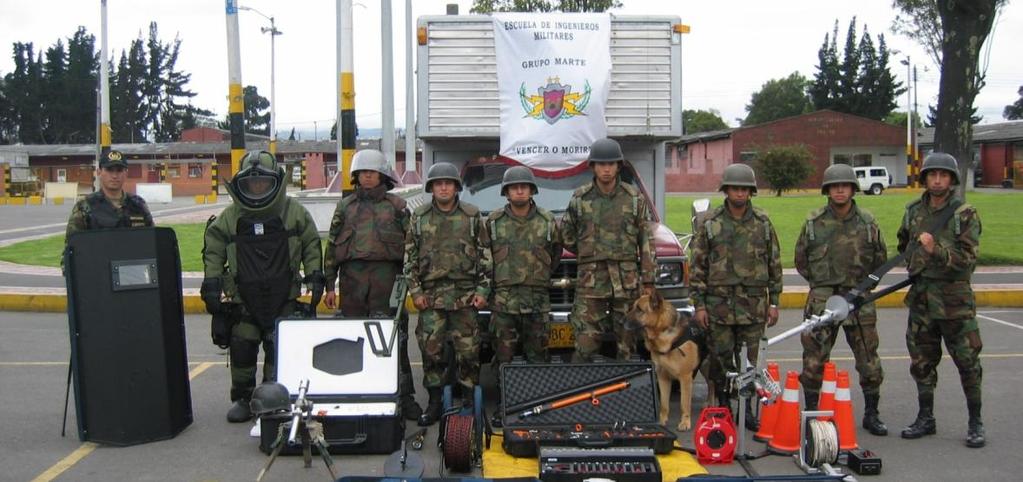 Technical counter measures Several special teams and bomb squads have been trained to deal with the IED problem in Colombia.