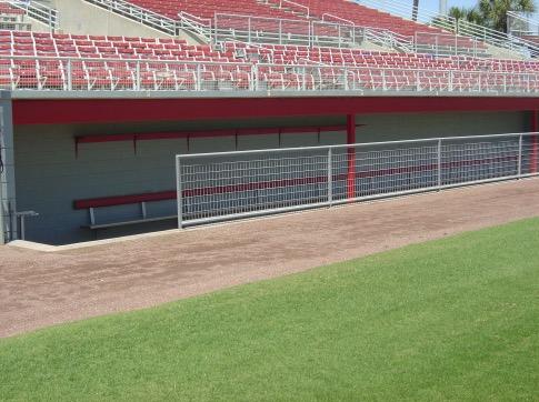 STORAGE FACILITY AT MAIN STADIUM: 16.1 It s crucial that there be an on-site storage facility at least 40 feet x 70 feet (12.19m x 21.33m). 16.2 This facility will house all field maintenance equipment like lawnmowers, tractors, field maintenance items and all infield surface materials.