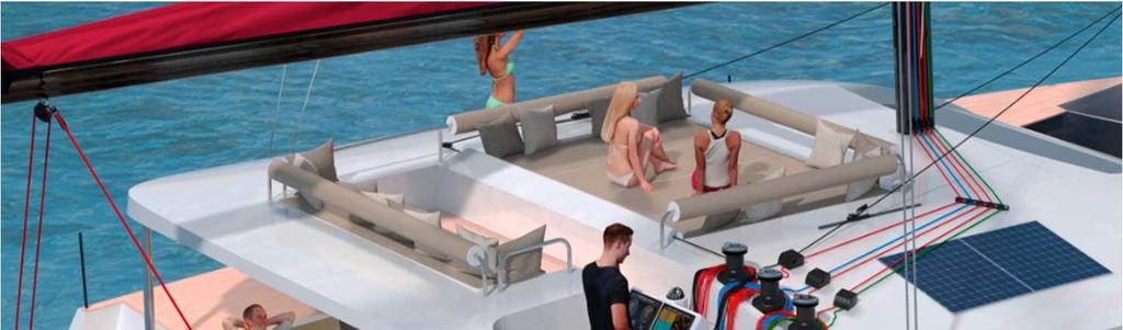 THE FLYBRIDGE Area fully devoted to the ergonomic and functional