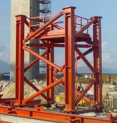 Tower system foundation The tower system is provided with a standard base frame. There are several options for mounting this frame to provide a strong and stable foundation to the towers.