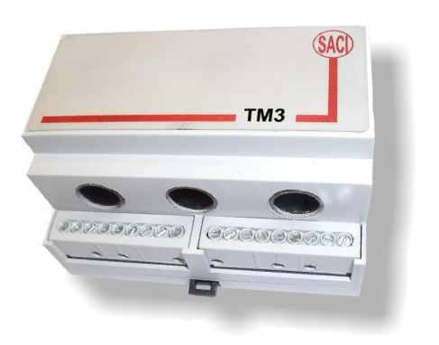 THR PHS IN RIL (PLSTI SING) Three phase us-ar urrent Transformer, located inside a modular box o six modules and intended for use in Low Voltage Three Phase instalation with currents between 60 and