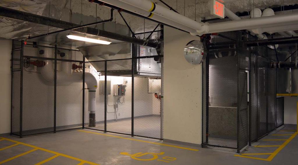 Enclosures + Bike Rooms Advantage Room Enclosures provide an attractive yet affordable way to enclose bike rooms, parking lots, gas or hydro meters, mechanical components, maintenance storage and