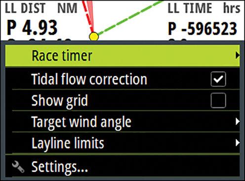 Laylines to mark/waypoint with limits.